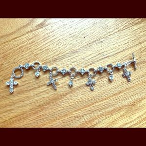 Vintage cross charm bracelet